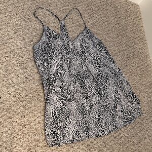 Renee C. Black and White Patterned Camisole